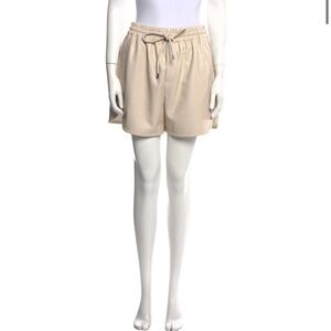 A.L.C. Women's Beige Faux Leather Shorts